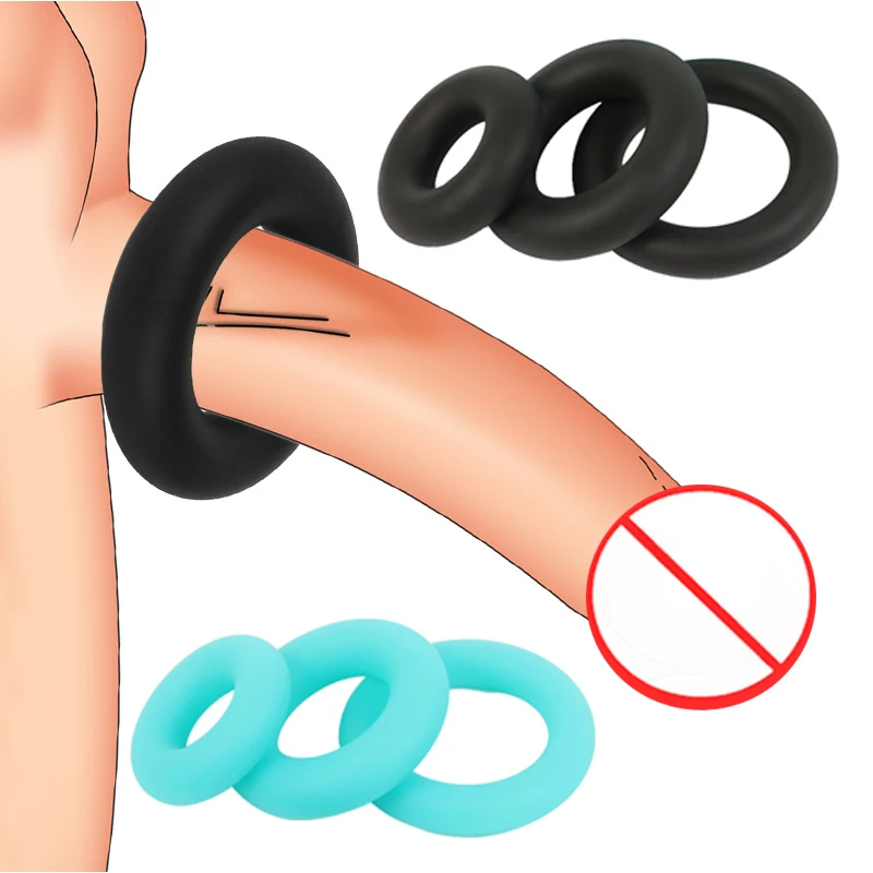 Liquid Silicone Penis Lock Ring For Men\'s Delayed Scrotal testis Restraint Ring Foreskin Obstruction Ring Adult Sex Toys For Men