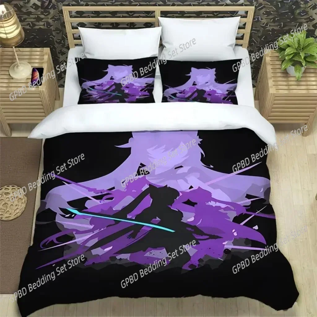 Genshin Impact Print 3D Bedding Set Duvet Cover Pillowcases Single Twin Full Queen King Size Home Decor Quilt Boys Gift Quilt Co