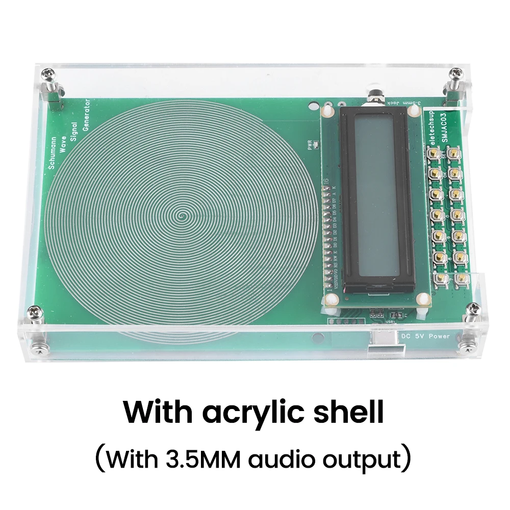 Risonatore Audio regolabile 0.01HZ ~ 100KHZ 7.83Hz Schumann Resonance Ultra-low Frequency Pulse wave Generator con custodia sinusoidale pura