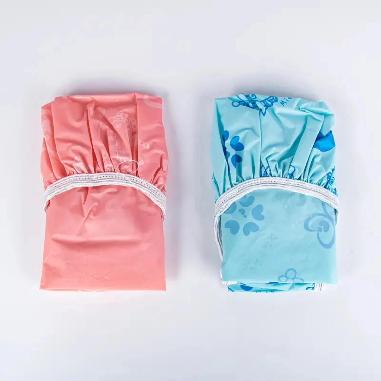 قبعة استحمام للاستحمام، شعر جديد لحماية مستلزمات الحمام، أداة غسيل بلون سادة، شريط مرن