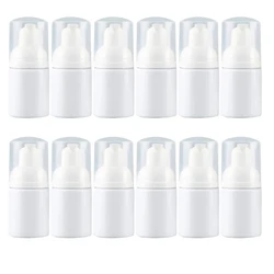 12Pcs 30ML Refillable Empty Foam Dispenser Bottle Plastic Bottle Portable for Cleaning Travel Mini Foaming Soap Pump