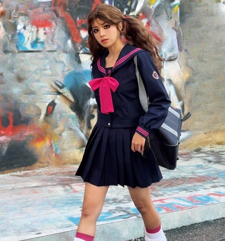 JK Uniform Sets Fashion Versatile Age Reduction Long Sleeve Japanese Sweet Shirt Girl High Waist A-line College Pleated Skirt