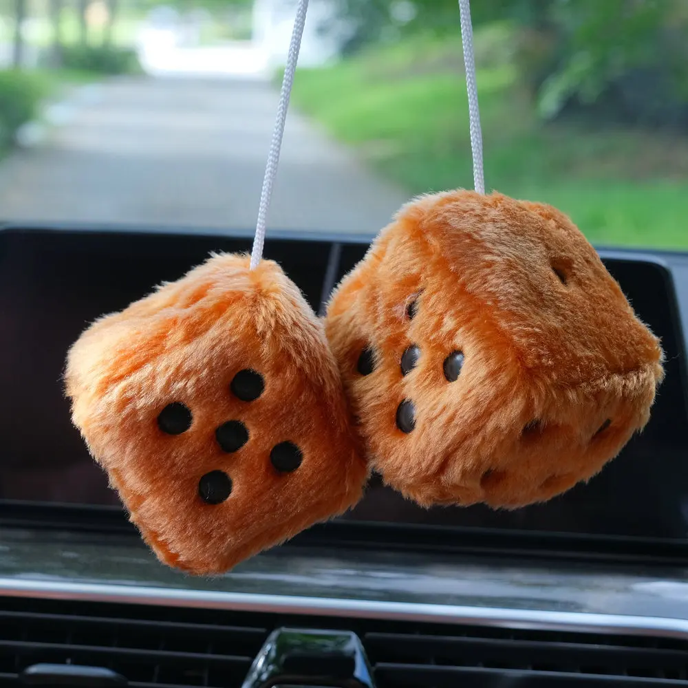 Car pendant decoration plush dice decoration a variety of colors automotive supplies complete