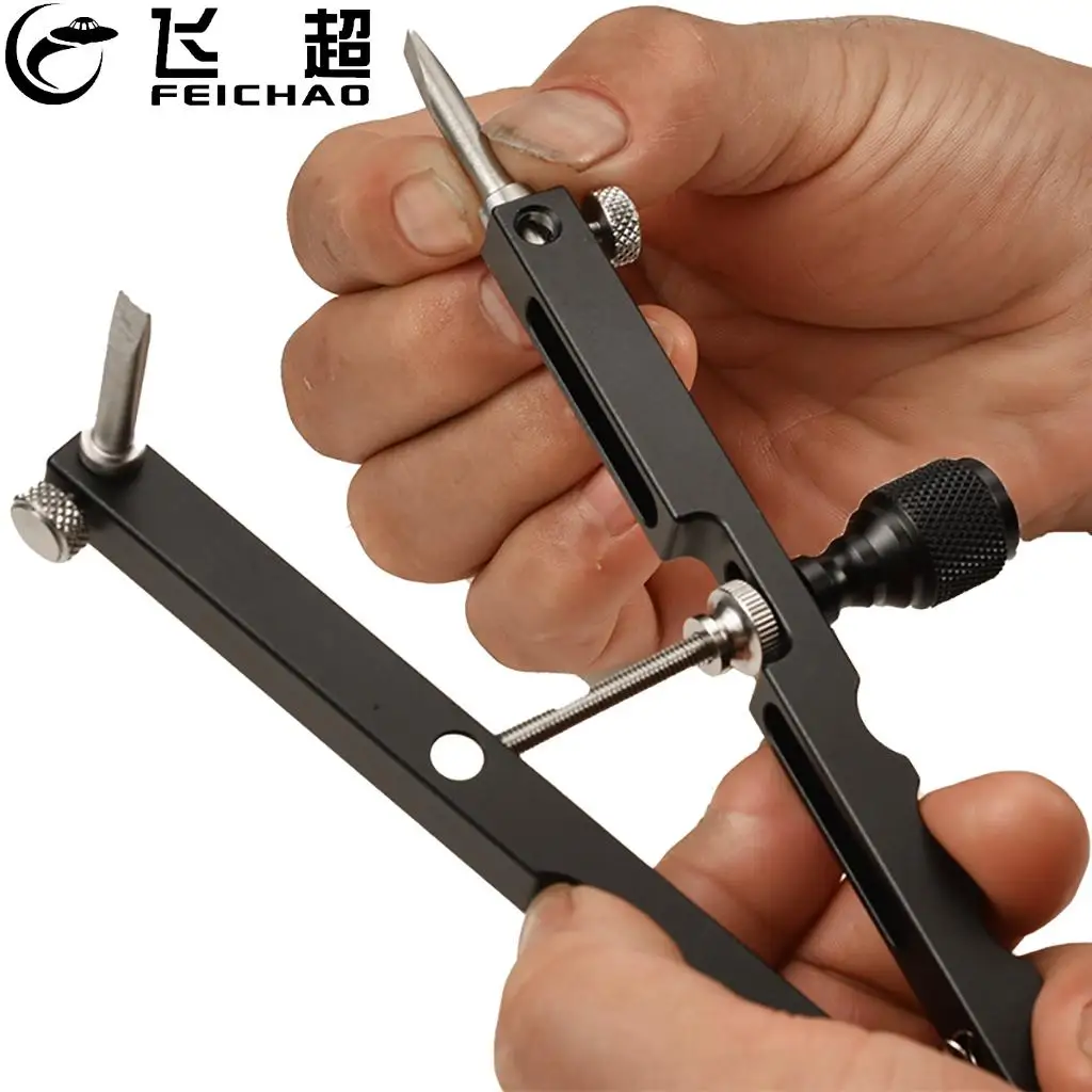 V Shaped Lens Opener Tool Kit with 3 Types of Tips (Pointed,Flat,Half Flat) Lens Repairing Spanner Wrench 10-90mm Opening Range