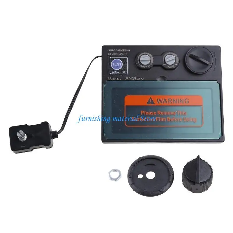 

Y5GD Practical Solar Auto Darkening Welding Helmet Goggle Lens Keep Face from Peeling Prevent Welding Slag from Splashing