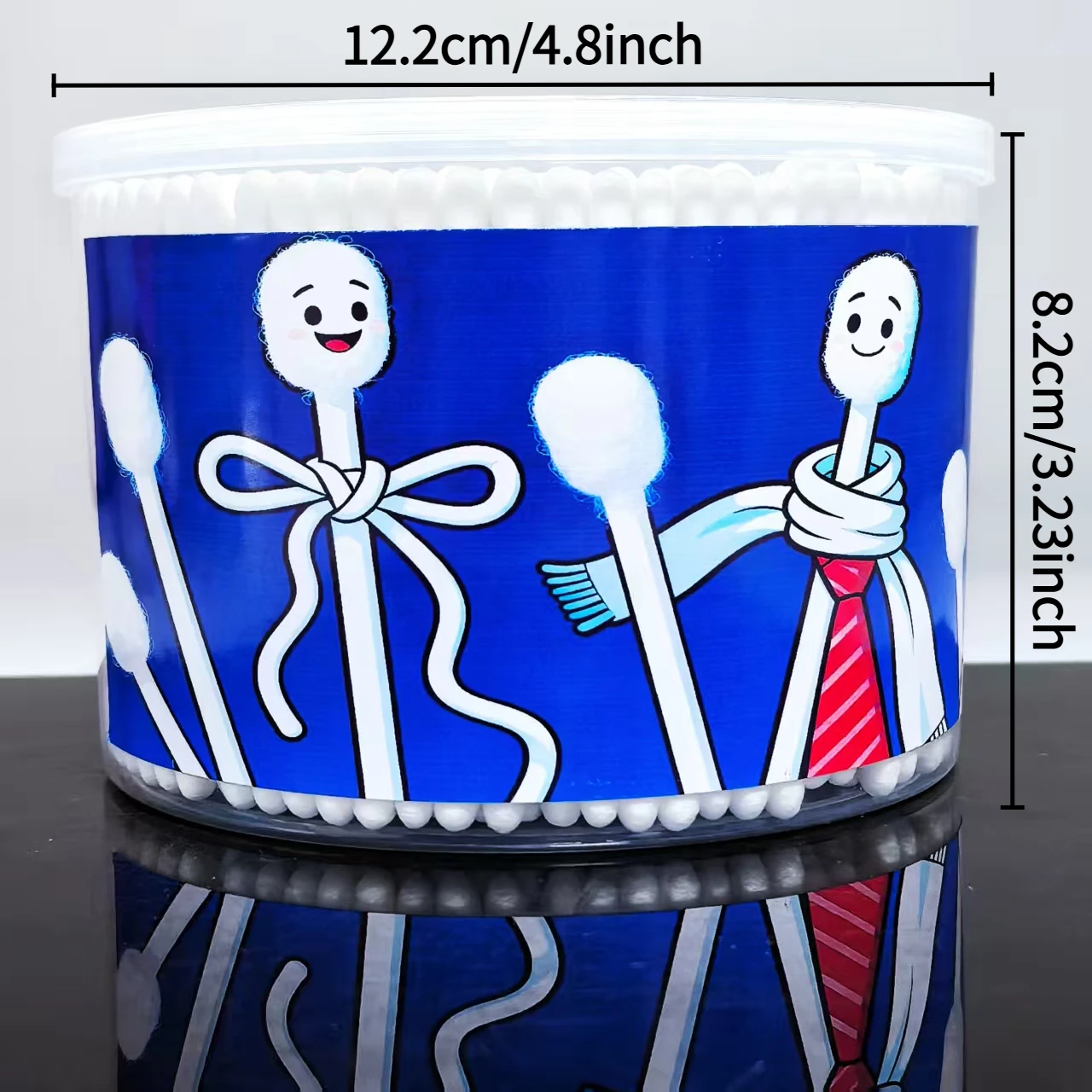 500개입 새해 복 많이 받으세요 박스 세트 창의적인 면봉, 양면 성인용 면봉, 일상 청소용 면봉