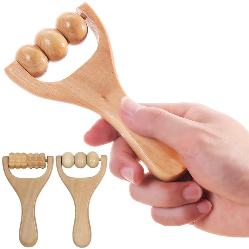 

1Pcs Wooden Massage Rollers Neck Roller Massager Wooden Trigger Point Roller Massager Muscle Roller for Back face Waist Leg Arm