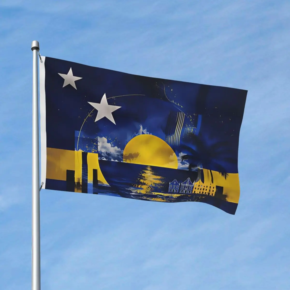 Curacao CURADISE Soccer Flag Indoor Outdoor Banner All Weather Decoration Durable 60x90 90x150cm Flags