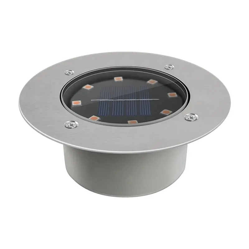 2025 Trend 4X Solar Ground Lights Outdoor Solar Waterproof LED Light For Garden Yard Step And Walkway Warm White LED Solar Light