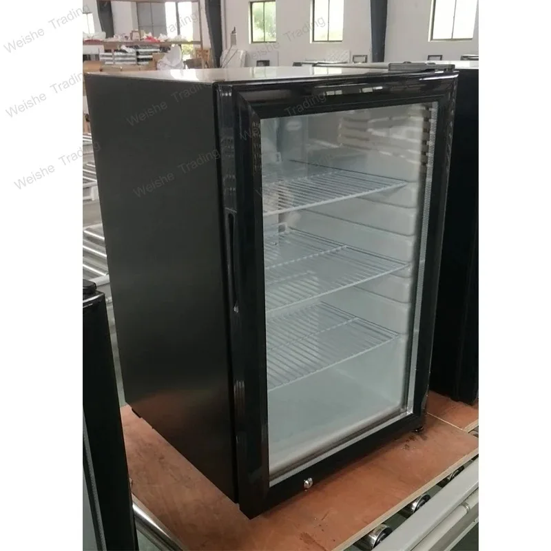 Mini 70L Fridge Refrigerator Glass Door Cooler 4