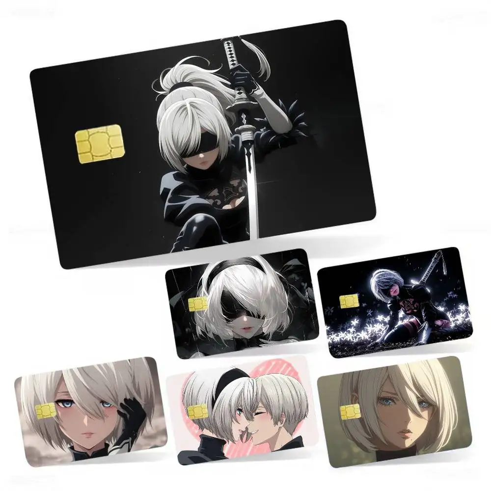

Game Nier A-Automata 2B 4pcs 1Set Card Stickers Small Waterproof Chip 4PCS Card Sticker Anti-Scratch
