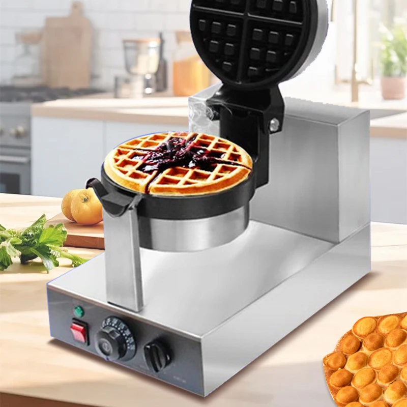 ماكينة صنع الوافل البلجيكية الدوارة المزدوجة HF-8، مكواة شافل كيتو مع فرن الوافل الكهربائي غير اللاصق