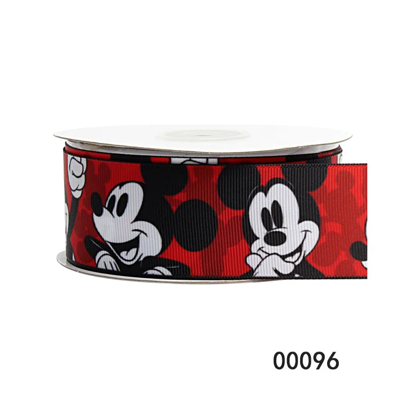 Disney 5Yards 25MM 38MM Mickey Mouse Printed Grosgrain Ribbon