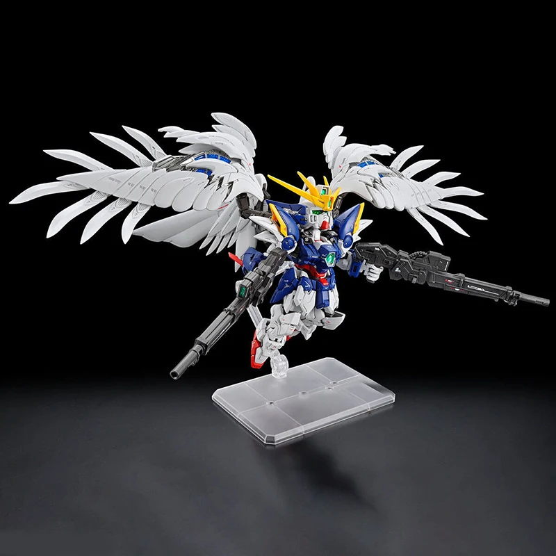 Bandai original MGSD XXXG-00W0 Wing Gundam Zero EW anime action figure assembly model ornaments collection toy children's gift