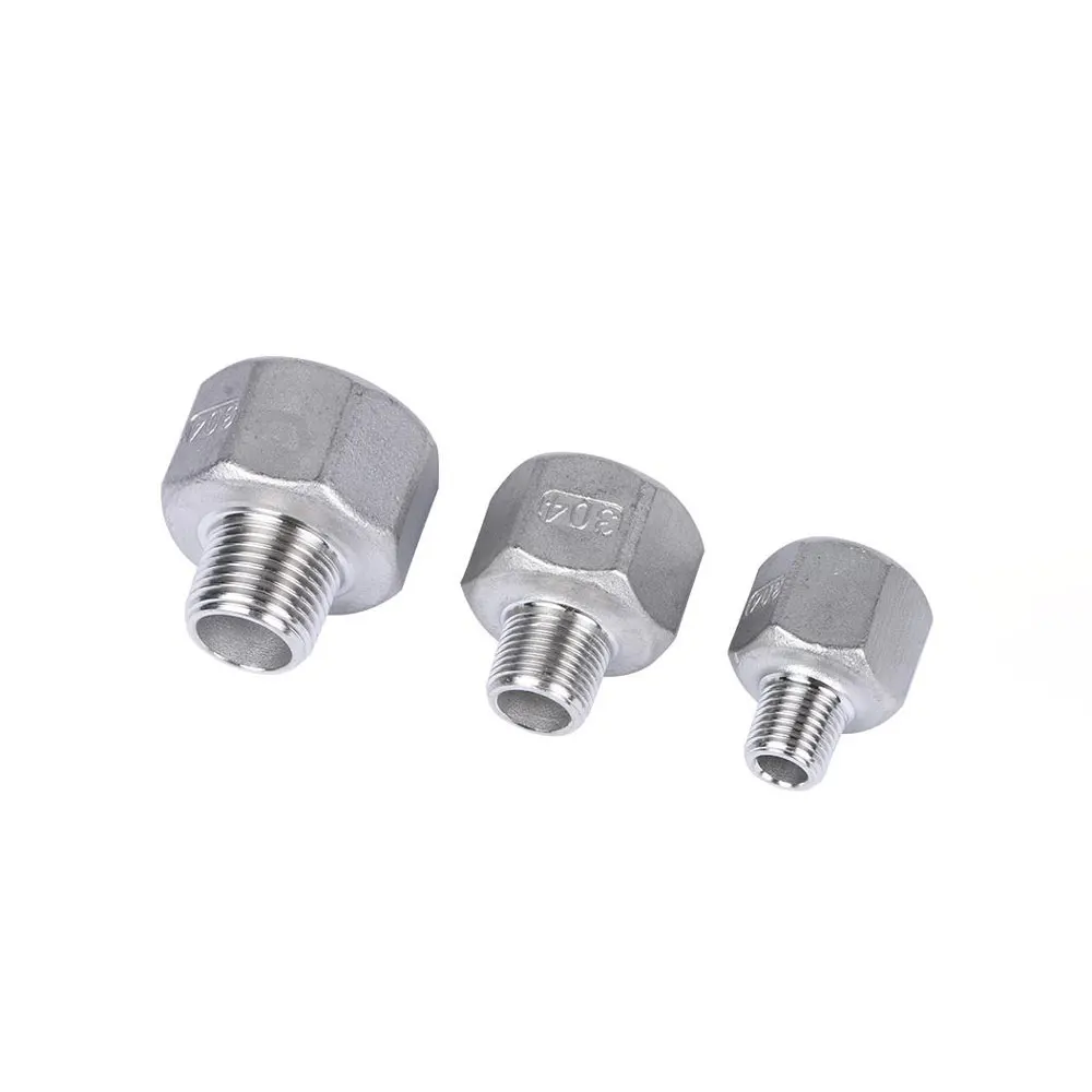 1/4 "3/8" 1/2 "3/4" 1 "1-1/4" 1-1/2 "2" BSPT Weiblichen Zu Männlichen Hex Reducer Koppler 304 Edelstahl Rohr Fitting Wasser Gas Öl – Detail 3