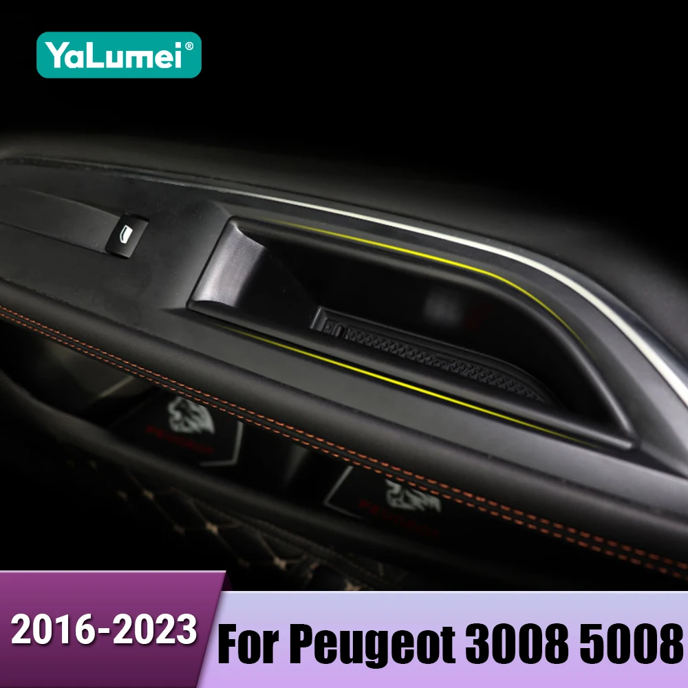 Autotürgriff Armlehne Aufbewahrungsbox Taschenbehälter für Peugeot 3008 5008 GT 2016 2017 2018 2019 2020 2021 2022 2023 Hybrid