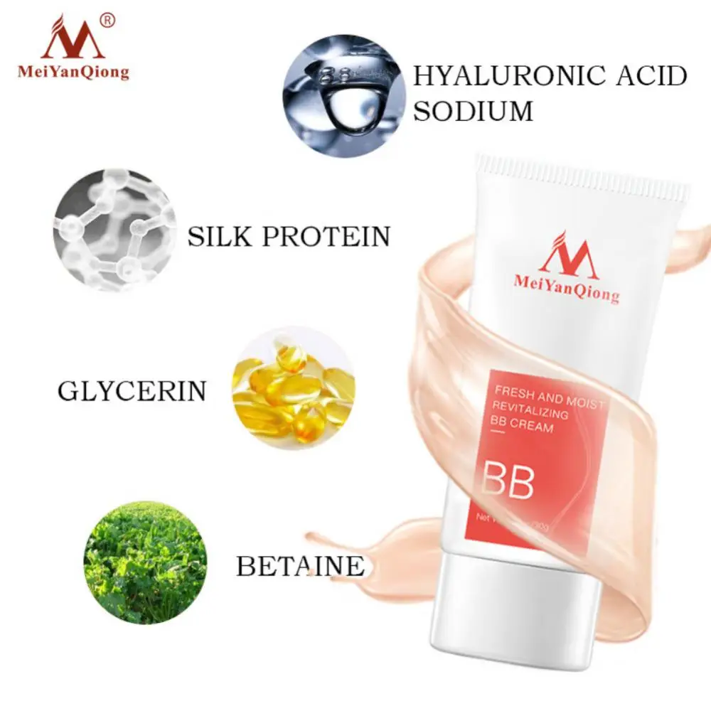 Meiyanqiong-base revitalizante hidratante con ácido hialurónico, brillo saludable, minimiza las imperfecciones, Natural