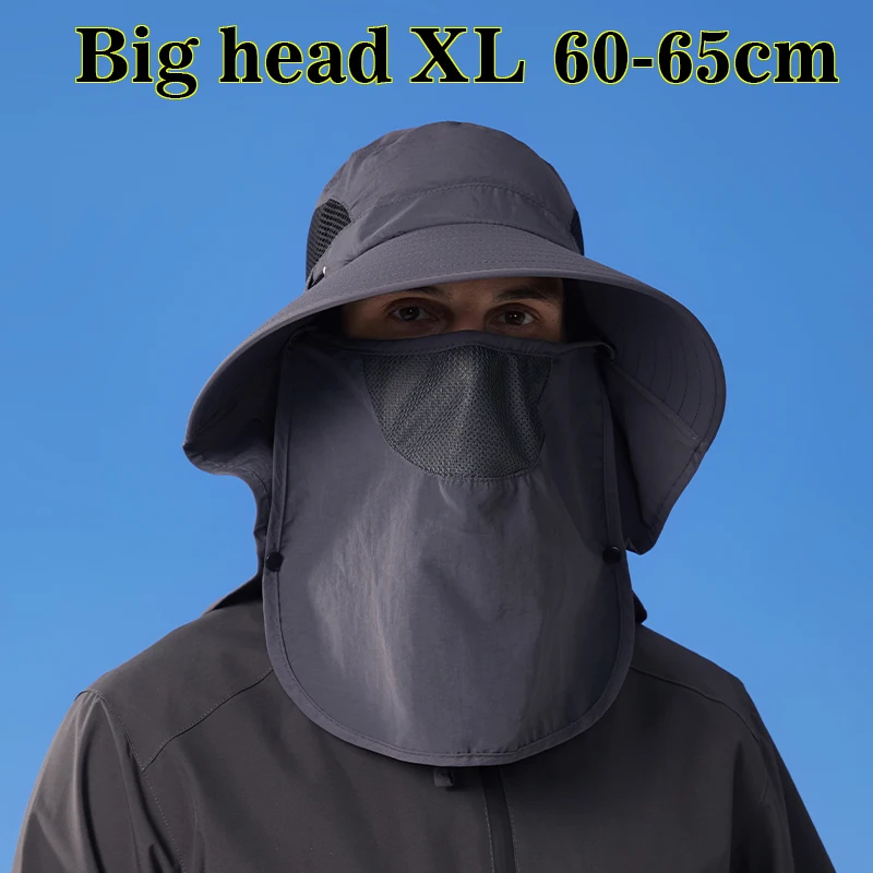 

Широкополая мужская панама XL (60-65 см) для активного отдыха, рыбалки и походов, с защитой от УФ-излучения, дышащая, с защитой для лица и шеи