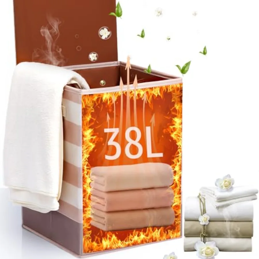 

Складной подогреватель полотенец Chemotex 38 л для ванной комнаты, большой объем, подогреватель для одеял, 4 температурных режима, таймер автоматического отключения 90 минут