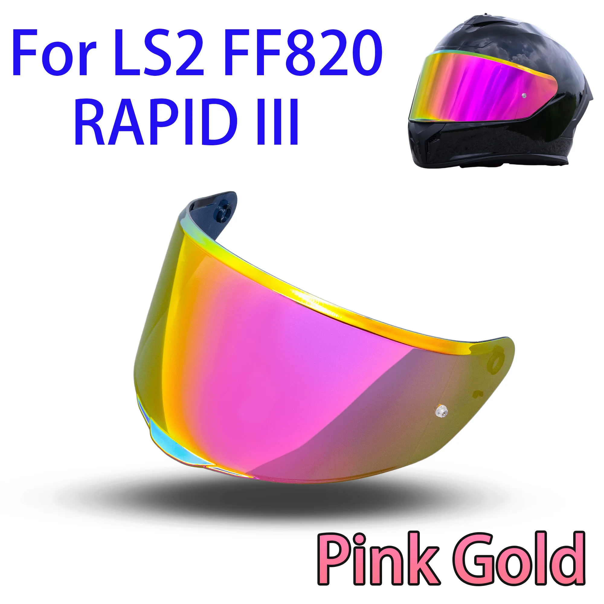 Helmet Visor for LS2 Rapid III FF820 Helmet Lens Glass Shield Windshield Replacement Goggles Viewfinder Screen