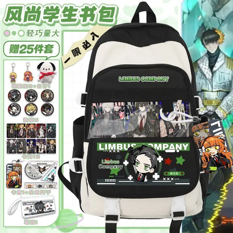 Limbus Company Anime Arrival Fashion Large Capacity Girls Boys School Use Daily Package Travel Bag Shoulder  Knapsack Backpack view 2