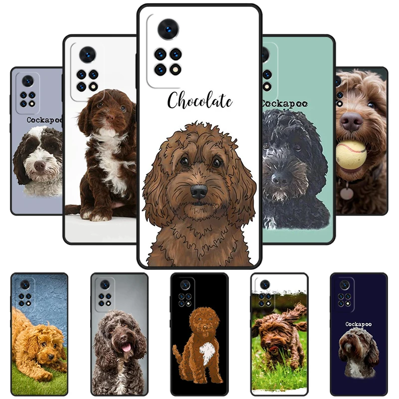 Brown Cockapoo Phone Case For Redmi Note 11 EPro 11S 10 10T 9S Promax 8 Pro Xiaomi Mi 10 11 12X 12S Ultra Cover