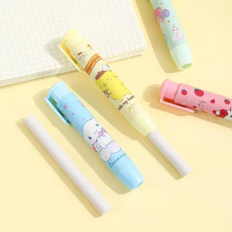 Sanrio 20pcs press eraser pochacco kuromi creative cute clean seamless eraser stationery wholesale for primary school students