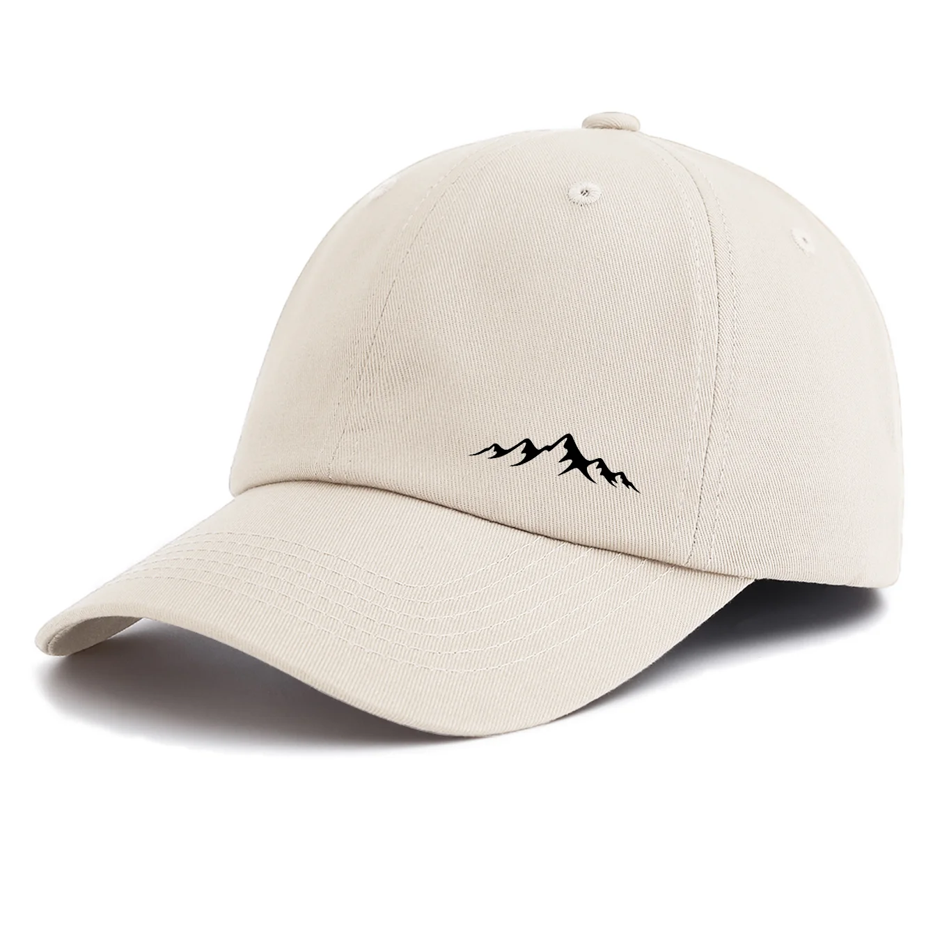1PS Mountain Printed Baseball Cap Multi-color Classic Hiking Outdoor Sun Hat Minimalist Nature Gorras Beige Dad Hat