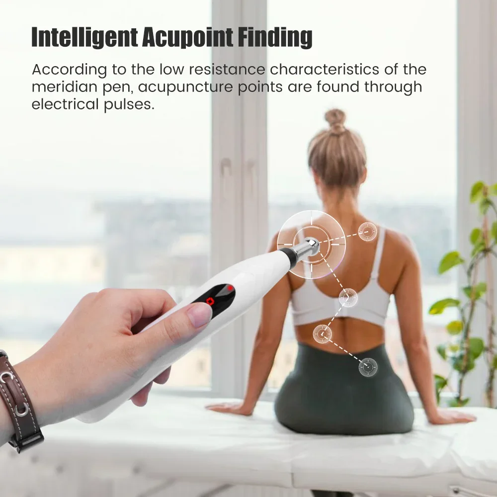 USB Rechargeable Acupuncture Pen 5 Head Laser Meridian Energy Massage Pen Massager For Body Face Neck Leg Therapy Health Care