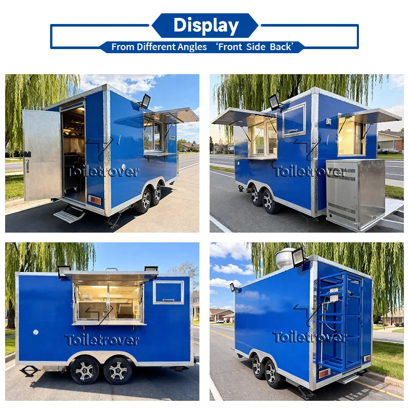 Remorque Outdoor Street Food Cart Trailer Outdoor Mobile Kitchen Coffee Food Truck Cocktail Cheap Food Truck Made in China