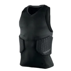 Gilet da allenamento attillato a nido d'ape Pro Top senza maniche gilet Anti-collisione maglie da calcio da basket t-shirt Anti-collisione palestra