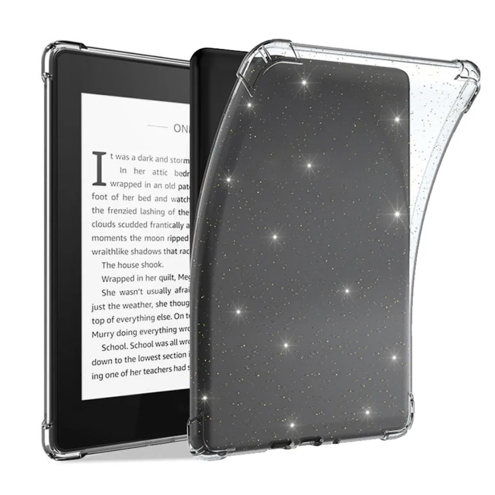 Transparent eReader Case Shockproof Soft Back Cover Lightweight TPU for Kindle Paperwhite 2024 7inch 12th Generation/Colorsoft