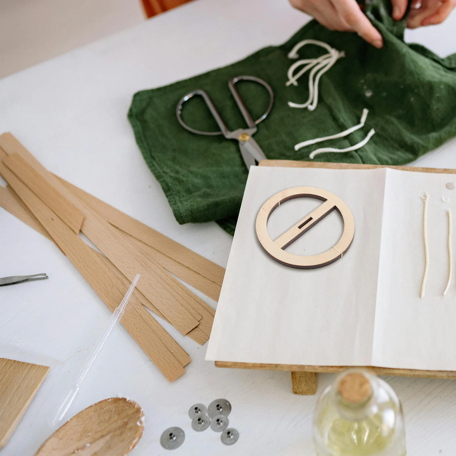 6Pcs Wooden Wick Ho… - image