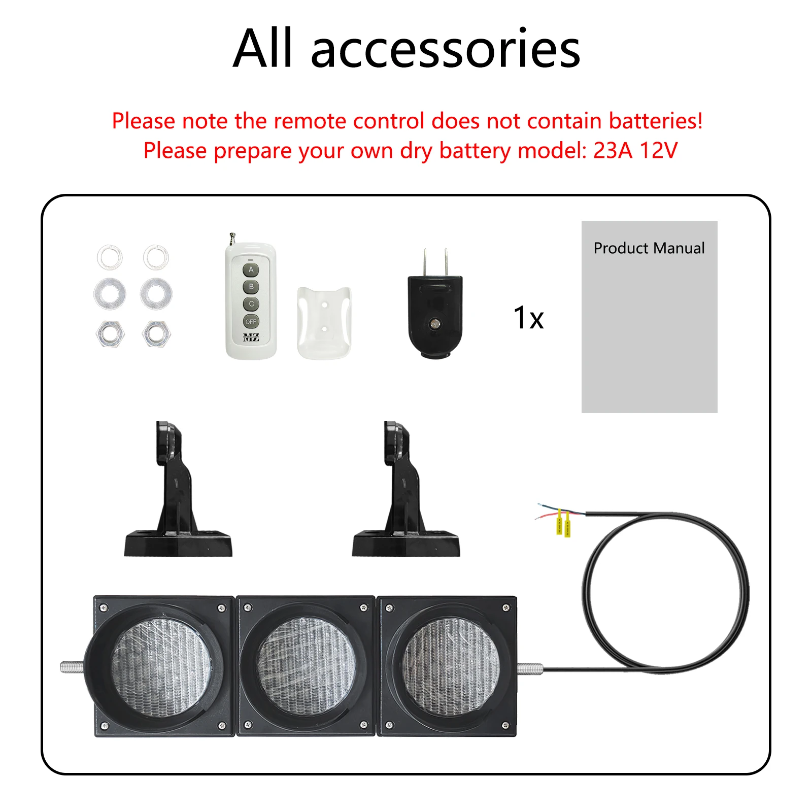 4 шт. 100 мм светофор, водонепроницаемый и солнцезащитный, беспроводной пульт дистанционного управления, высокое качество для безопасности дорожного движения и подземной парковки