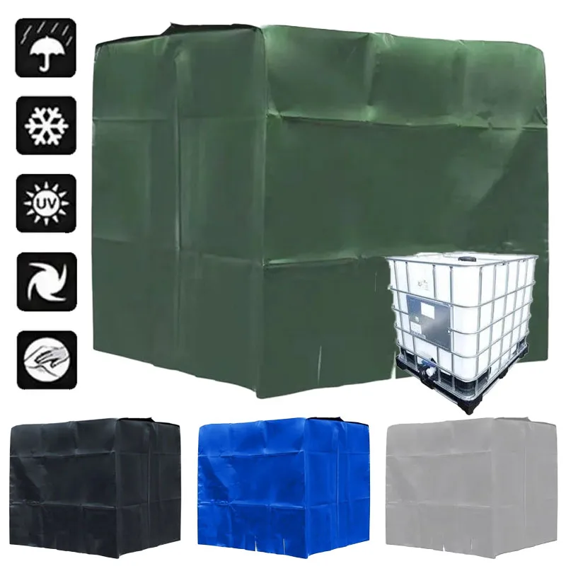 

Waterproof Sun Protection Oxford 1000L IBC Container Aluminum Foil Cover Outdoor Water Tank Cover Dustproof UV Protection Cover