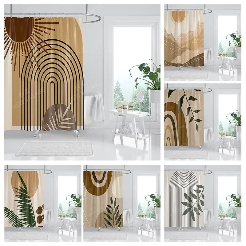 Waterproof fabric shower curtain Bathroom curtain accessories 180x200 Bath curtain for shower 240*200 nordic boho decor 240x200