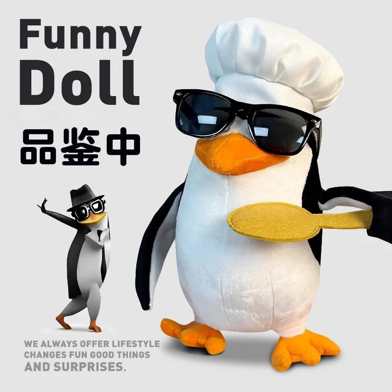 

Sophisticated Individuals, Cute, Abstract, and Quirky Plush Penguin Birthday Gift for Female Friends.Desktop Ornaments