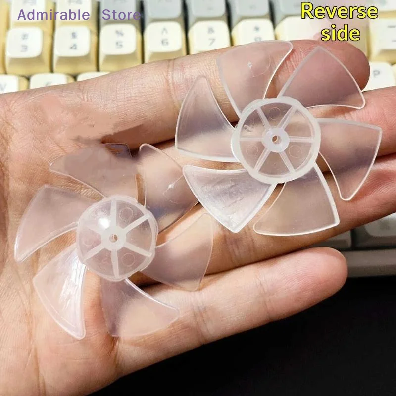 [W]Mini DIY Fan Blade 6 Transparent Blades Plastic Small Wind Wheel 2/4/10Pcs Low Power Accessories for Science Experiments