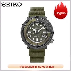 Оригинальные мужские часы SEIKO, автоматические механические светящиеся круглые бриллиантовые силиконовые ремешки SNE537, наручные рычаги