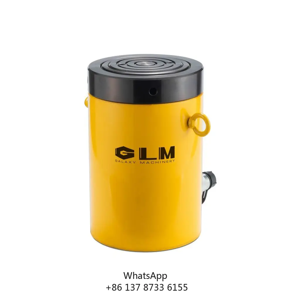 CE Approved 100t 150t 200t For Machinery Installation & Maintenance Single Acting High Tonnage Lock Nut Hydraulic Cylinder Jacks