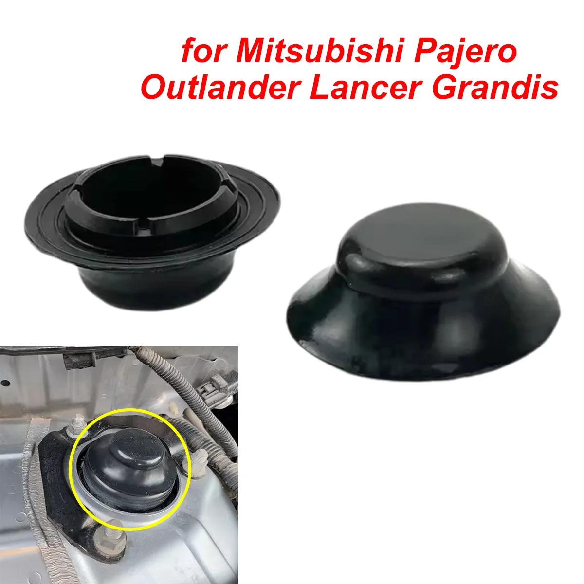 2Pcs Car Front Suspension Strut Mount Cap Waterproof Dustproof Cover for Mitsubishi Pajero Outlander Lancer Grandis Eclipse ASX