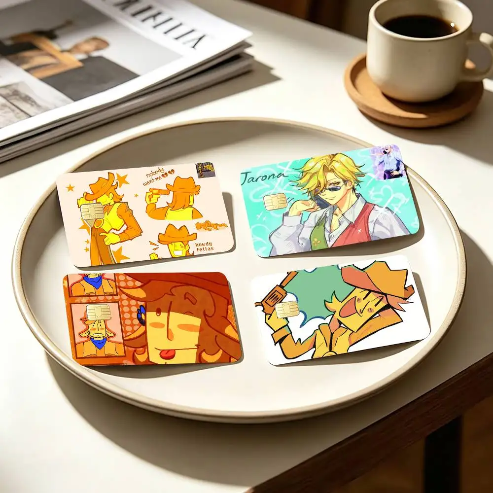 COOL Y-Yellow Deltarune   4pcs 1Set Card Stickers Small Waterproof Chip 4PCS Card Sticker Anti-Scratch