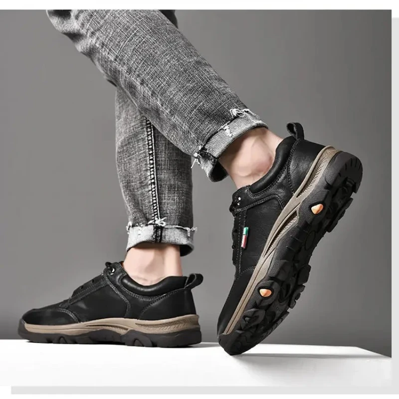 أحذية رجالية مريحة للأعمال لعام 2026 أحذية جلدية بسيطة متعددة الاستخدامات كاجوال للاستخدام الخارجي ومضادة للانزلاق أحذية بدون كعب مريحة جديدة للرجال #5