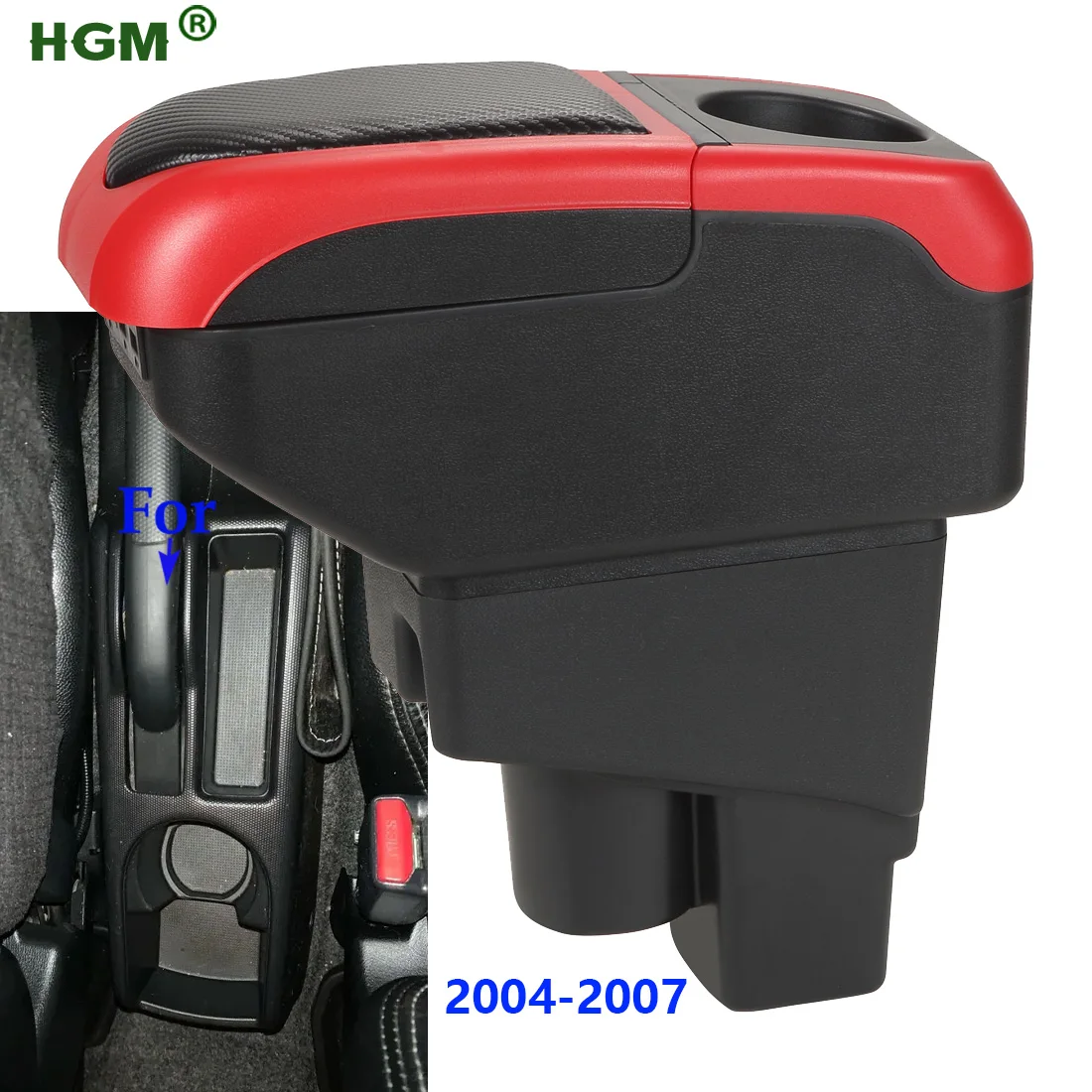 

For Honda Jazz 1 Armrest For Honda Fit Jazz 1 Car Armrest Box 2004 2005 2006 2007 Arm Bracing Height Storage Box car Accessories