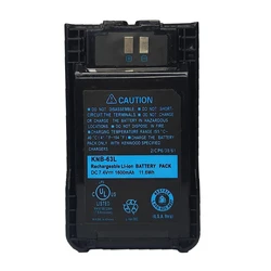 Li-ion Battery KNB-63L/65L 1600mAh 7.2V for Walkie Talkie, Compatible TK-U100, U100D, TK3000D, TH-K20A, Walkie-talkie