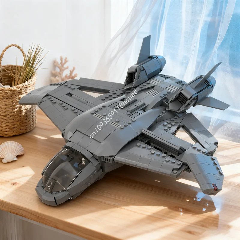 

1252pcs MOC Quinjet Model Building blocks Construction Assemble DIY creative Education toys Brick Christmas gift Kids Birthday