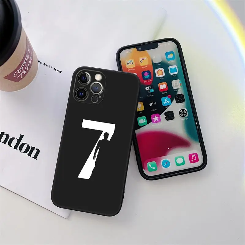 Famous Athletes-CR-Dark 7 Phone Case for iPhone 11 15 Pro Max Case Coque 14 Plus 13 Pro 12 11 X XS XR 7 8 SE 2020 TPU Soft Cover