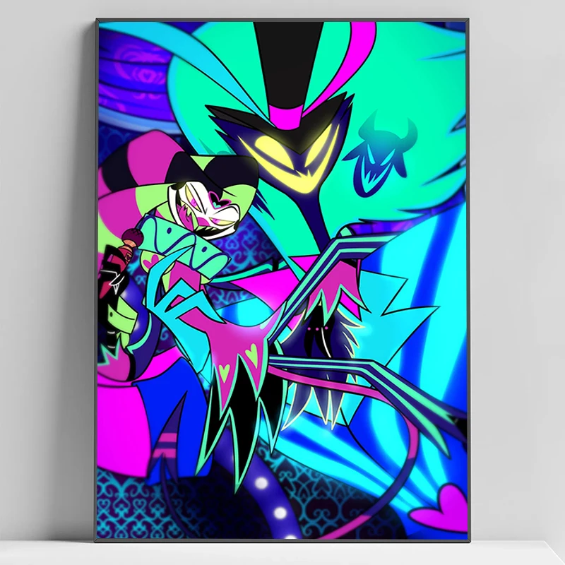 

H-Helluva Boss Cartoon Poster Home Decor Decoration Pictures Room Wall Decororation Art Painting on Canvas Print Posters Bedroom
