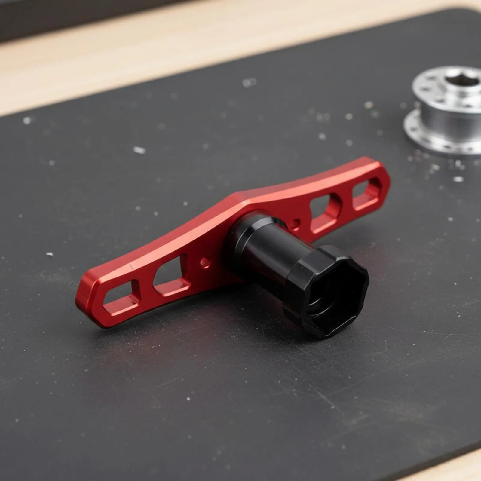 17mm Wheel Hex Nut Sleeve Aluminum Alloy RC Car Wheel Nut Tool T-Handle Hex Wrench Long-Lasting RC Car Repair Tool Non-Slip Grip view 4
