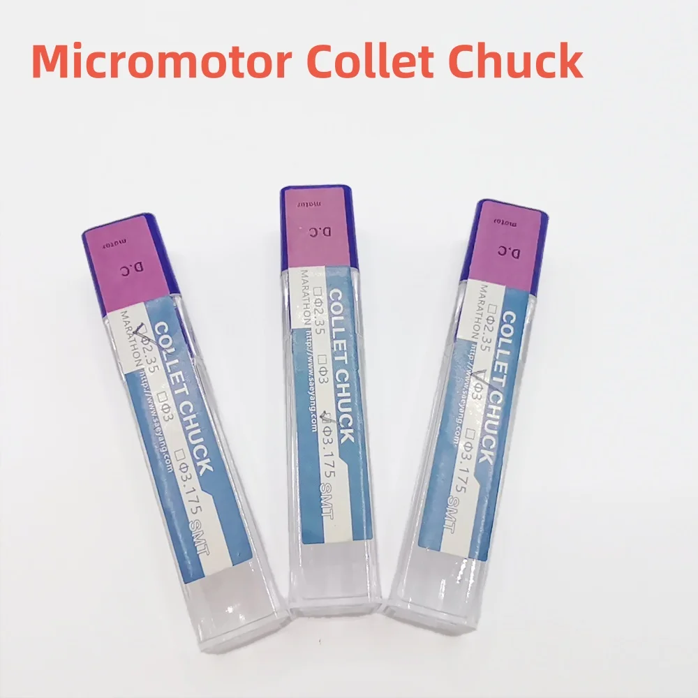 3 Type 2.35mm 3.0mm 3.175mm Micromotor Collet Chuck For Strong 210 102L 105L Marathon Handle Nail Chuck Accessories Replace Tool